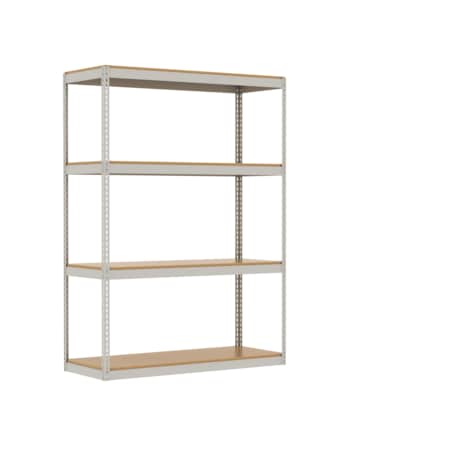Borroughs White Rivet-Span Channel Rivet Bulk Storage 4 Beam Levels Extra Shelf BL6018CH-445